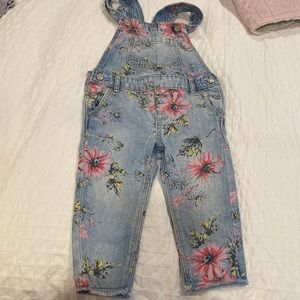Gap jeans overall with flowers